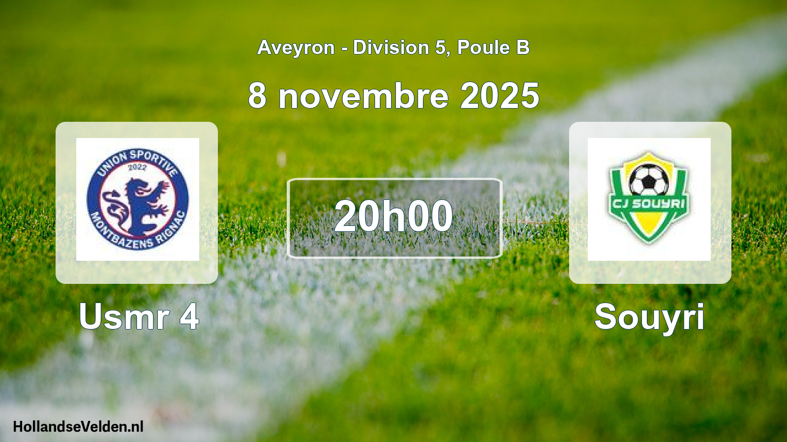 Match programmé: Usmr 4 - Souyri (8 novembre 2025)