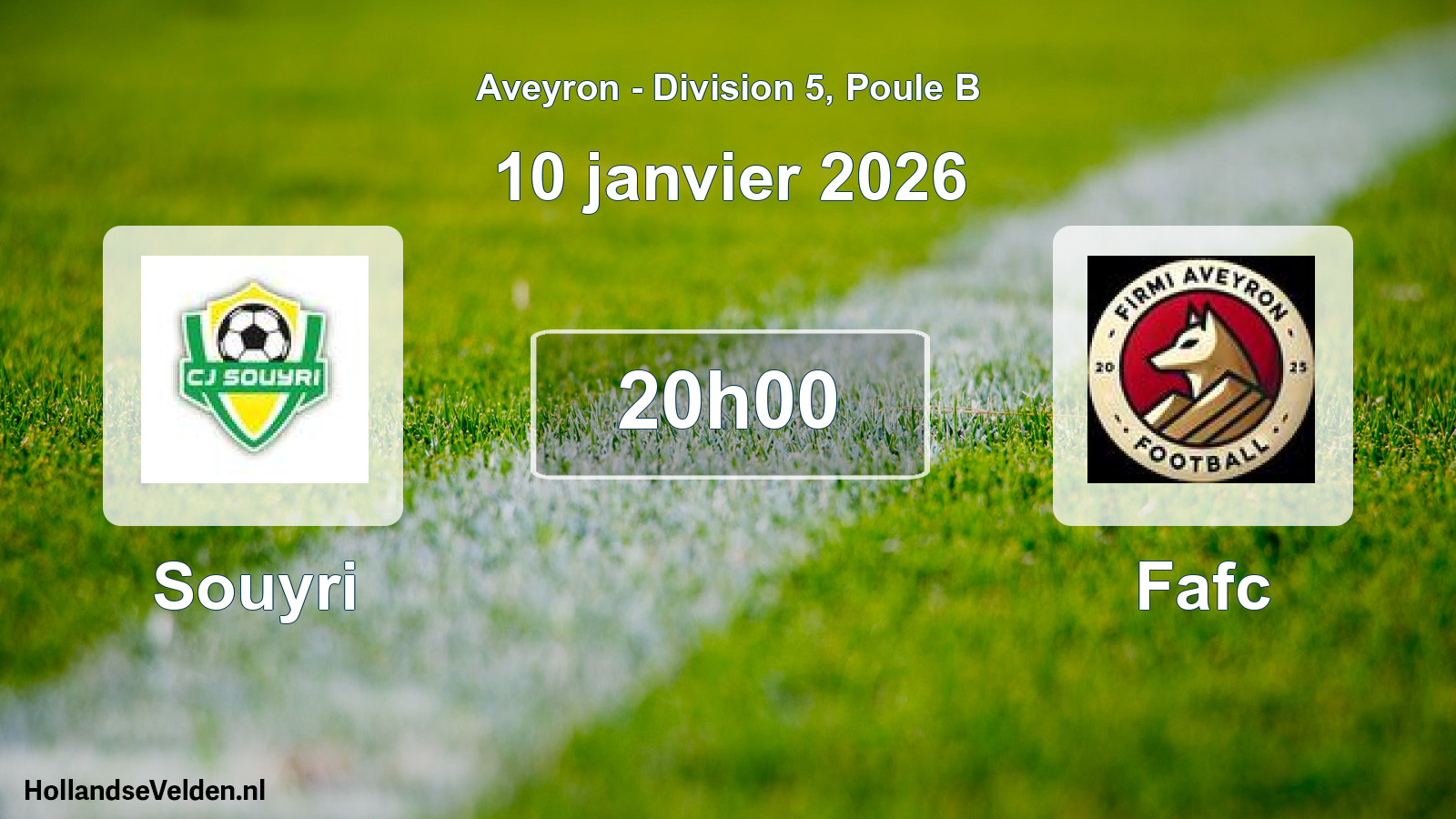 Match programmé: Souyri - Fafc (10 janvier 2026)
