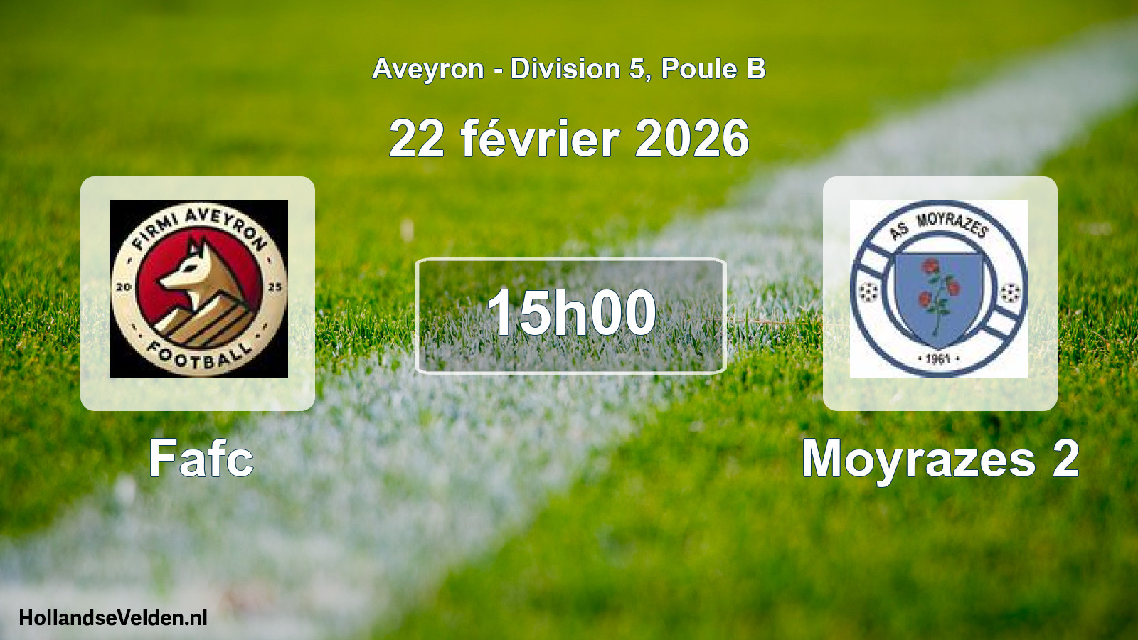 Match programmé: Fafc - Moyrazes 2 (22 février 2026)