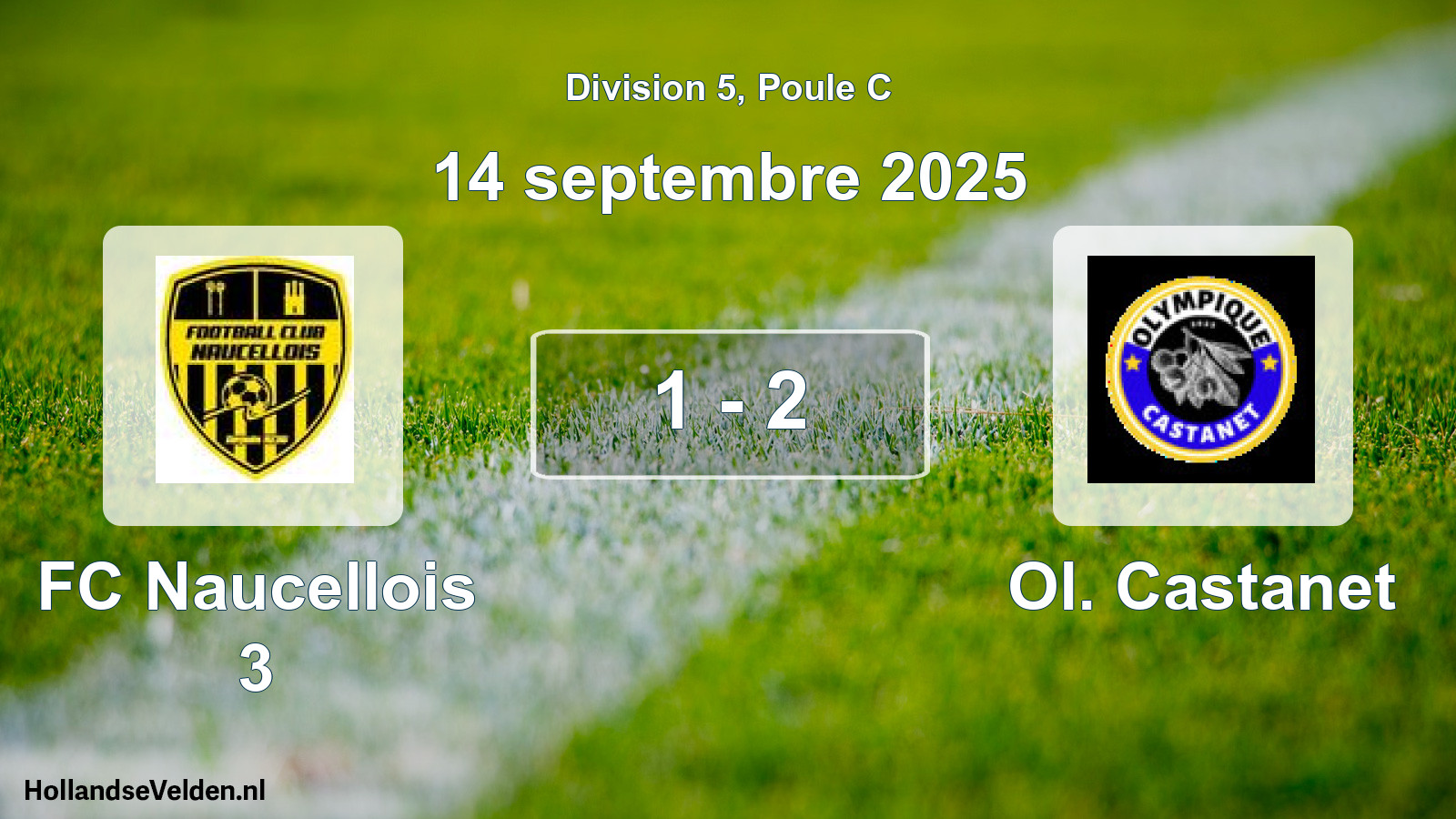 Match joué: FC Naucellois 3 - Ol. Castanet 1 - 2 (14 septembre 2025)