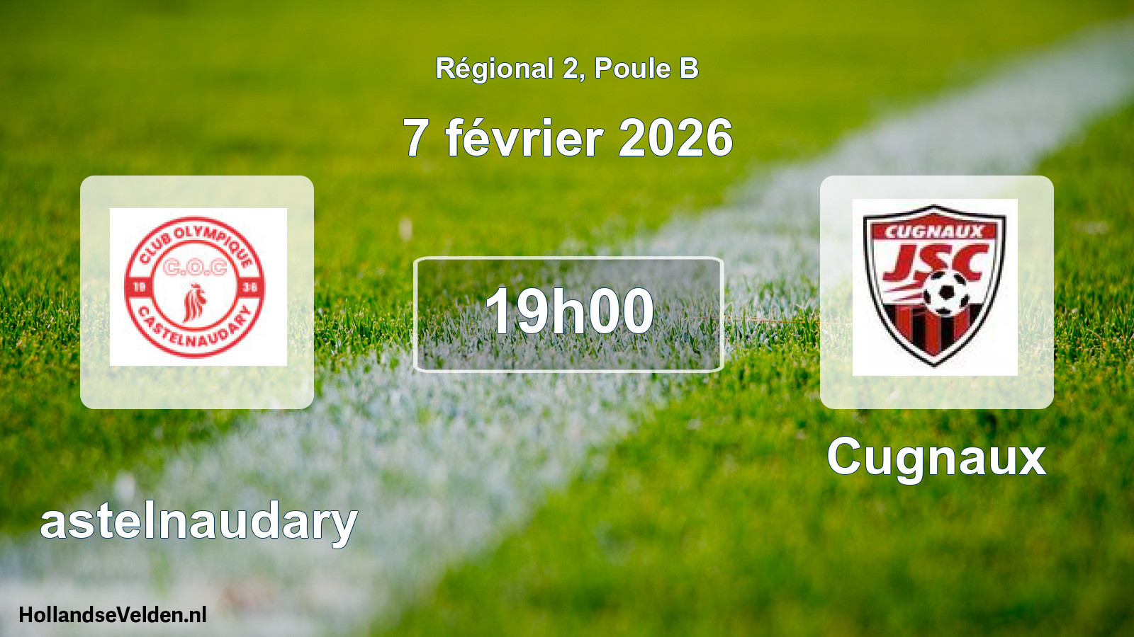 Geplande wedstrijd: Castelnaudary - Cugnaux (7 februari 2026)
