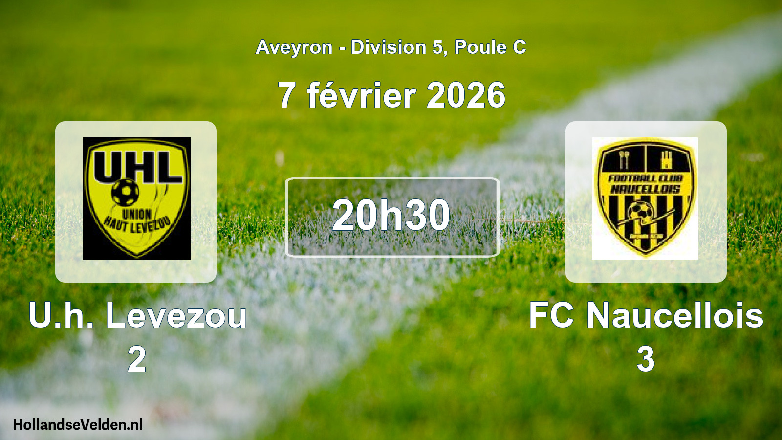 Scheduled Match: U.h. Levezou 2 - FC Naucellois 3 (7 February 2026)