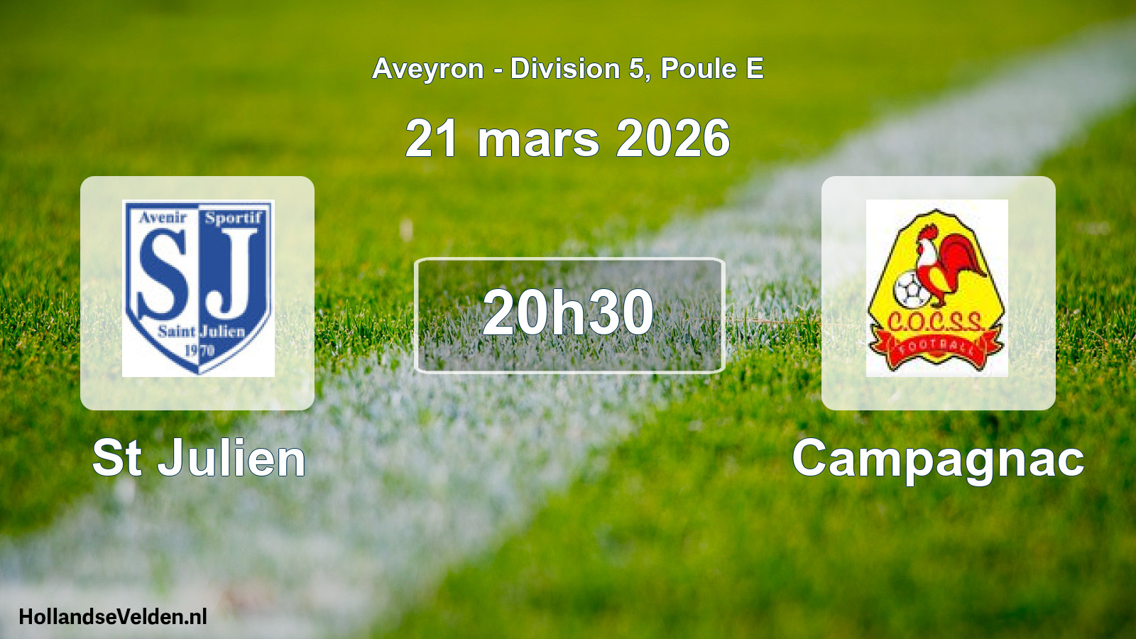 Scheduled Match: St Julien - Campagnac (21 March 2026)