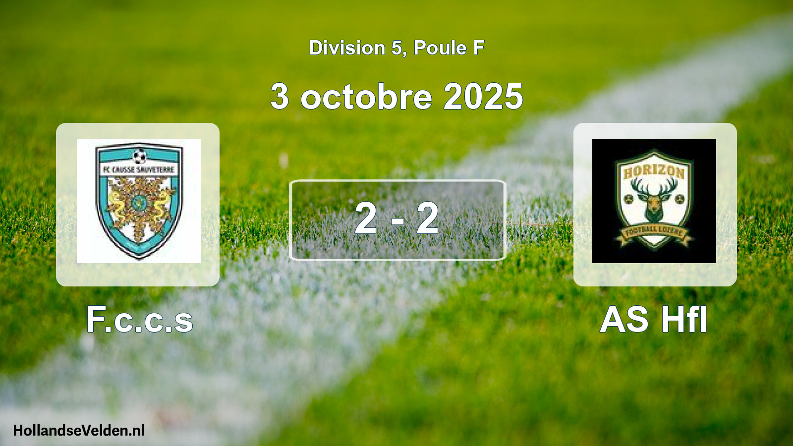 Match joué: F.c.c.s - AS Hfl 2 - 2 (3 octobre 2025)