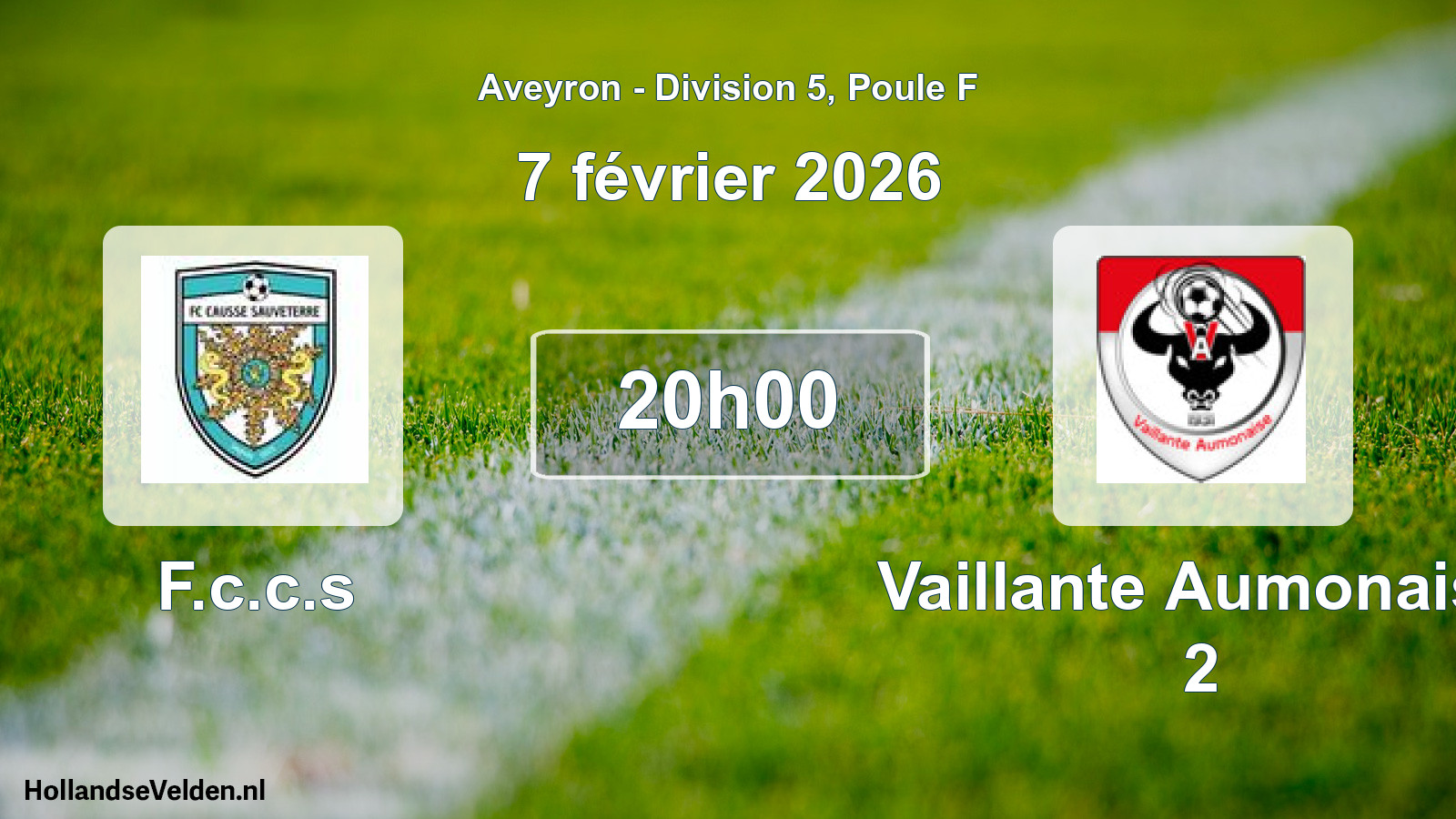 Match programmé: F.c.c.s - Vaillante Aumonaise 2 (7 février 2026)