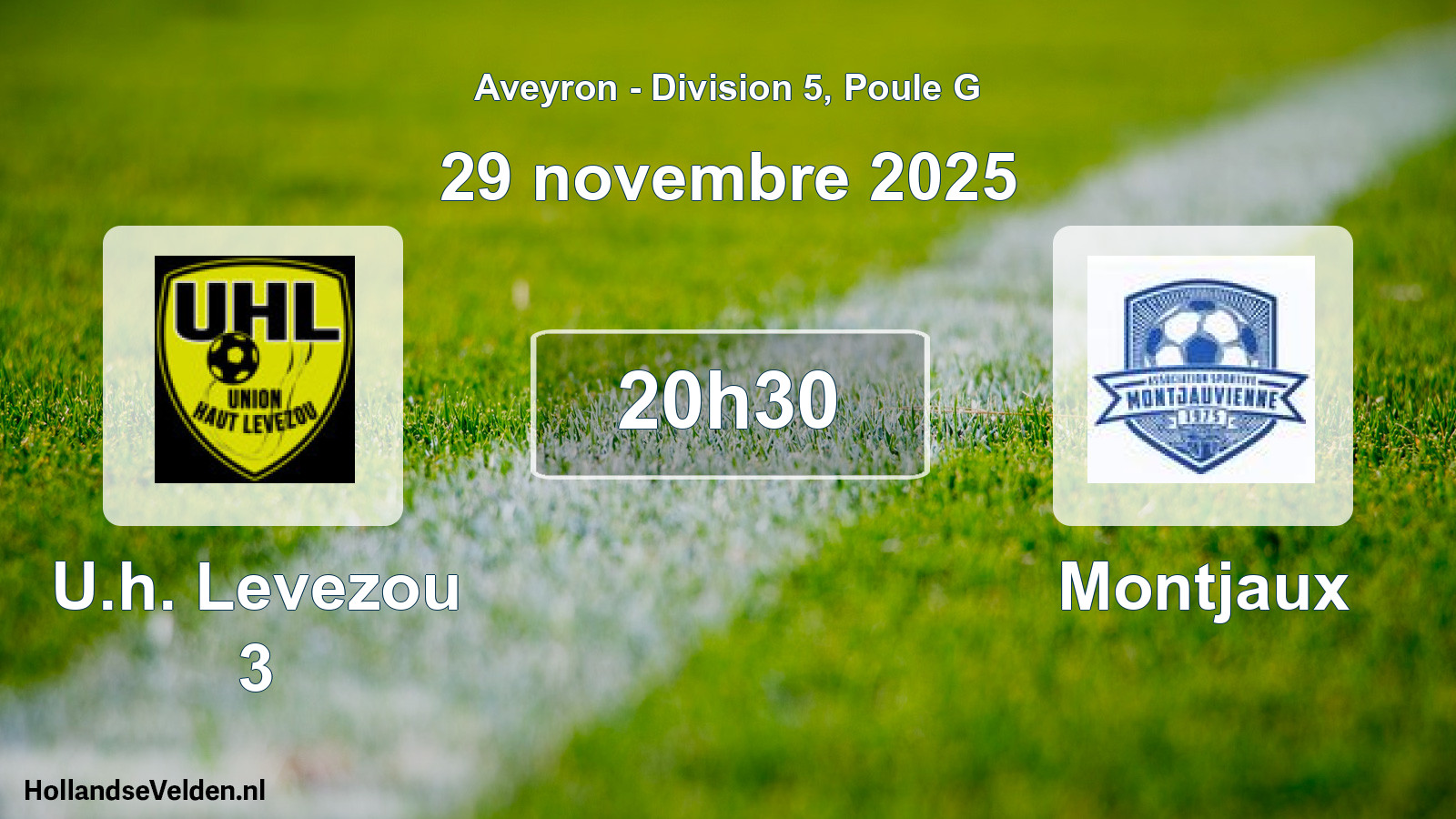 Match programmé: U.h. Levezou 3 - Montjaux (29 novembre 2025)