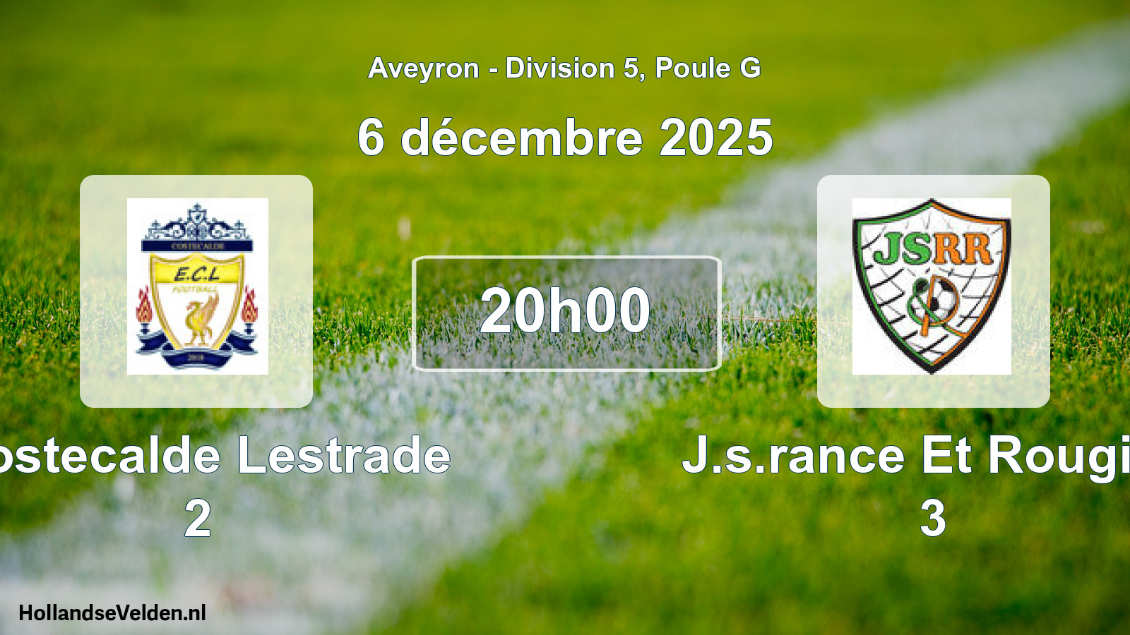 Match programmé: Costecalde Lestrade 2 - J.s.rance Et Rougier 3 (6 décembre 2025)