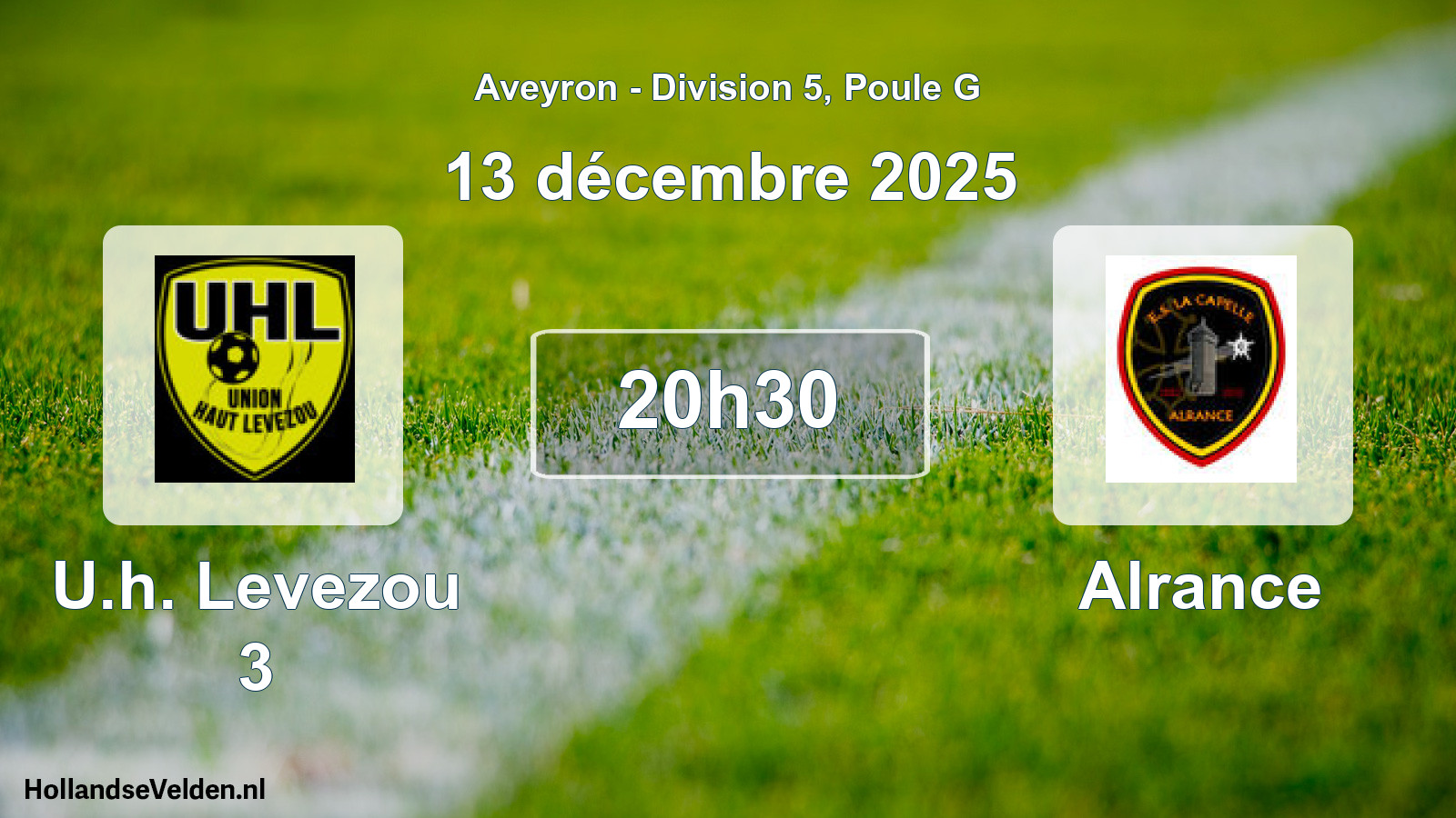 Match programmé: U.h. Levezou 3 - Alrance (13 décembre 2025)