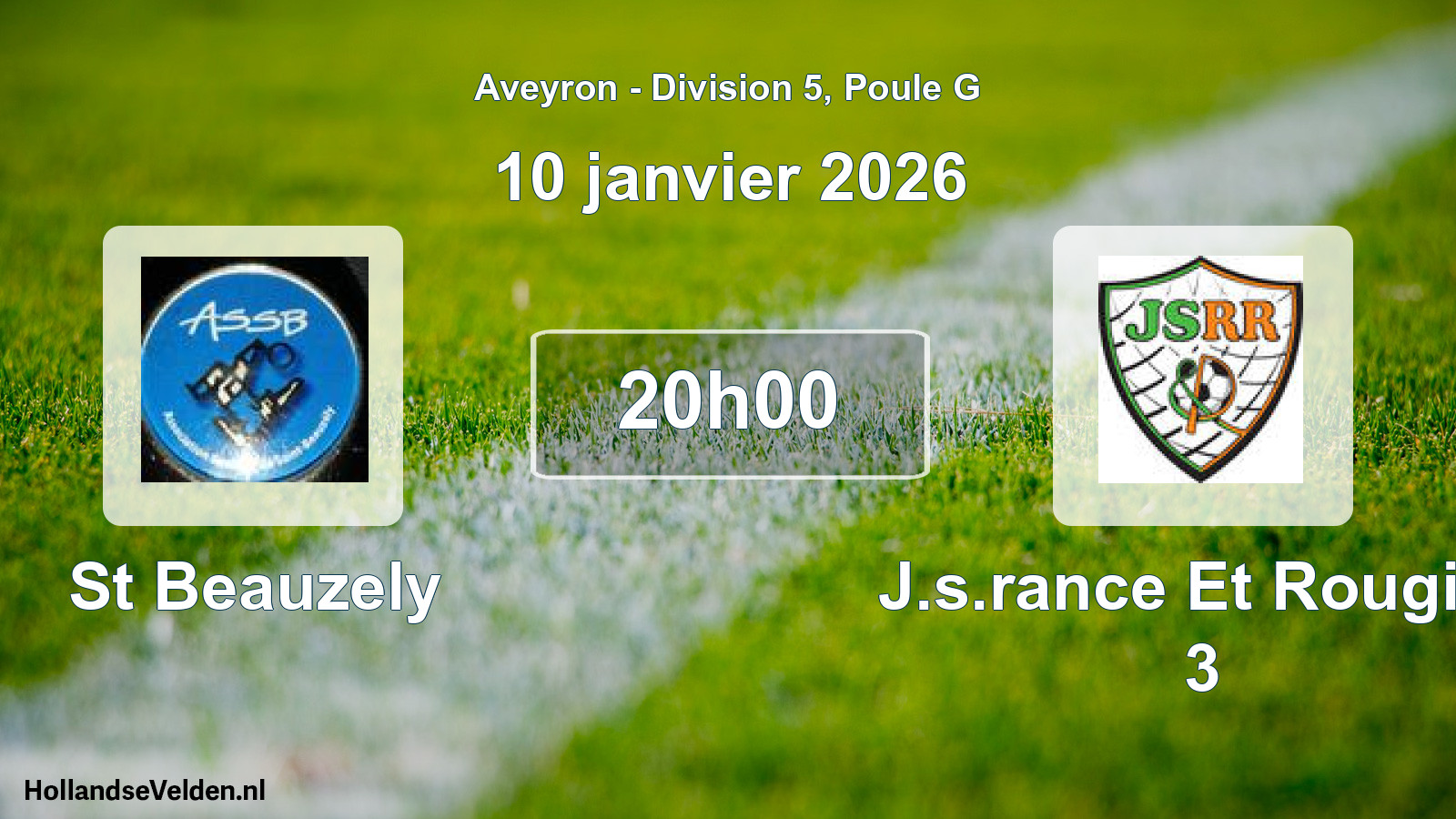 Geplande wedstrijd: St Beauzely - J.s.rance Et Rougier 3 (10 januari 2026)