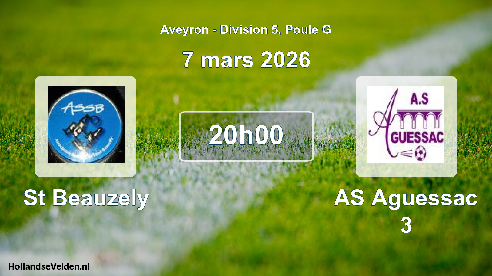Match programmé: St Beauzely - AS Aguessac 3 (7 mars 2026)