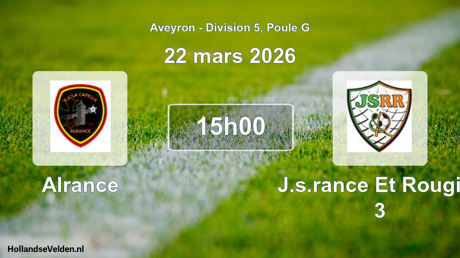 Geplande wedstrijd: Alrance - J.s.rance Et Rougier 3 (22 maart 2026)
