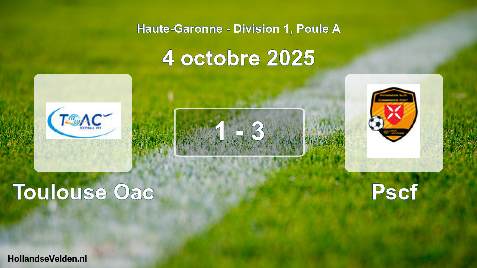 Total number of matches played: Toulouse Oac - Pscf 1 - 3 (4 October 2025)