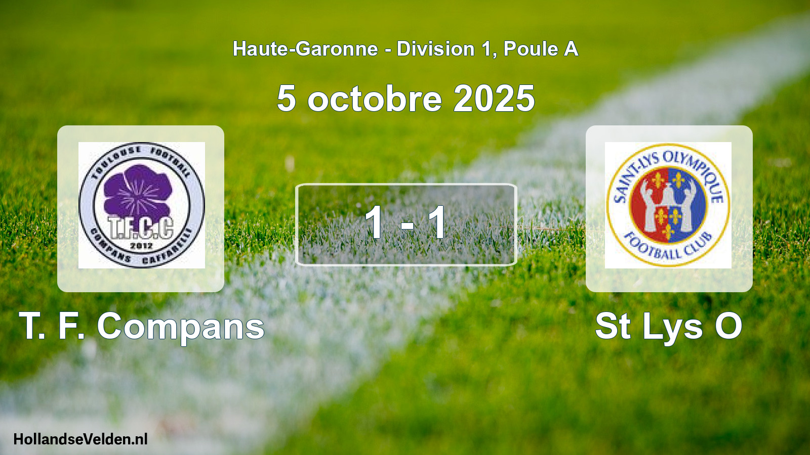 Match joué: T. F. Compans - St Lys O 1 - 1 (5 octobre 2025)