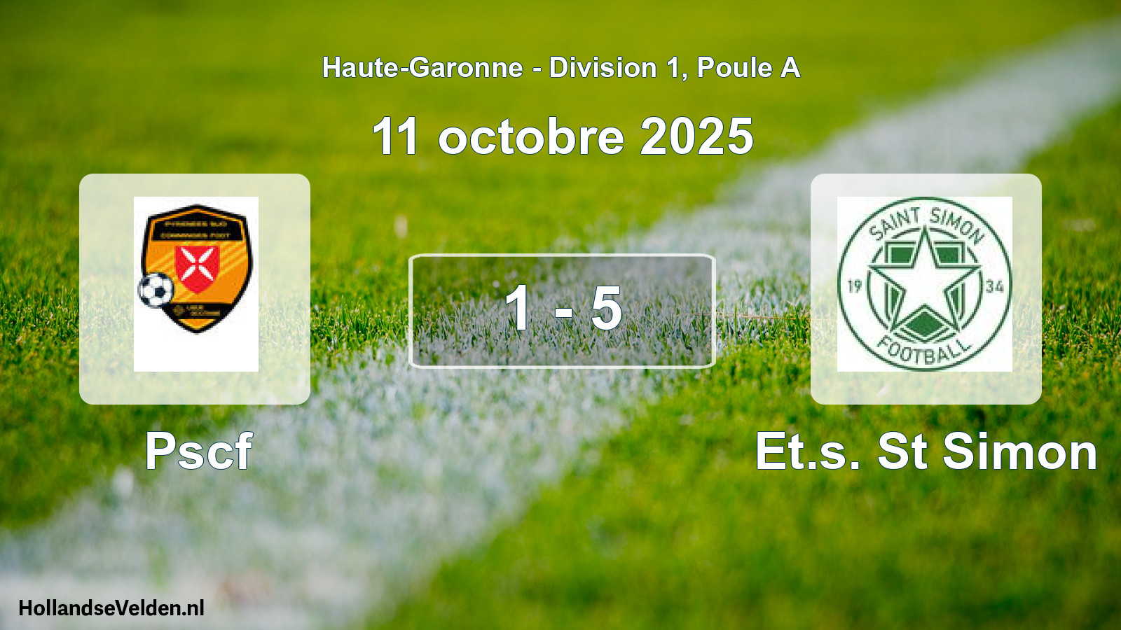 Match joué: Pscf - Et.s. St Simon 1 - 5 (11 octobre 2025)
