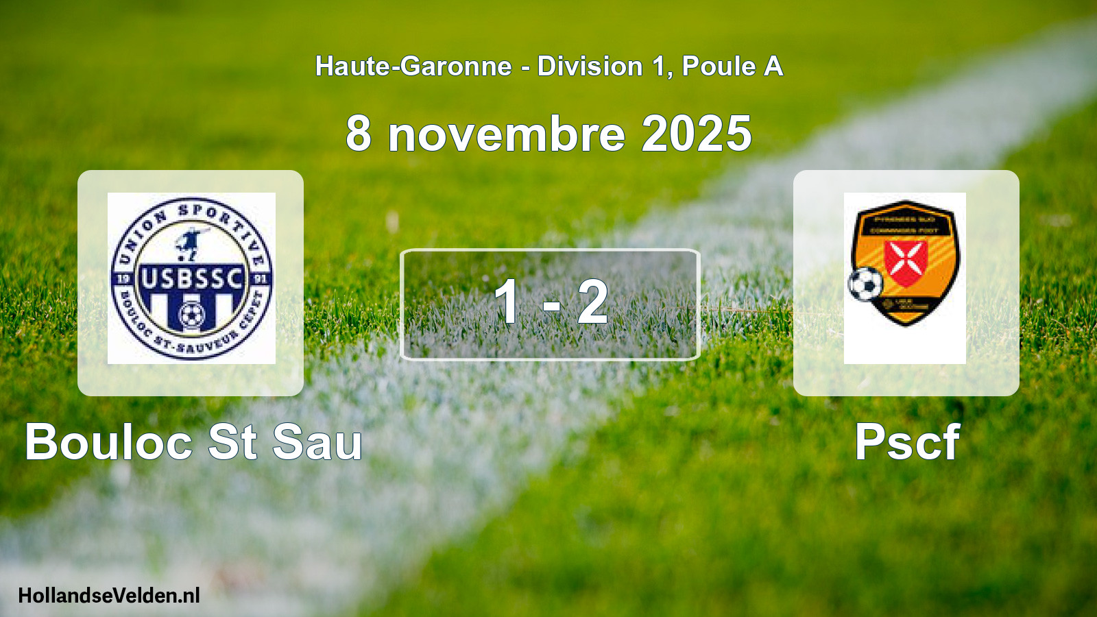 Gespeelde wedstrijd: Bouloc St Sau - Pscf 1 - 2 (8 november 2025)