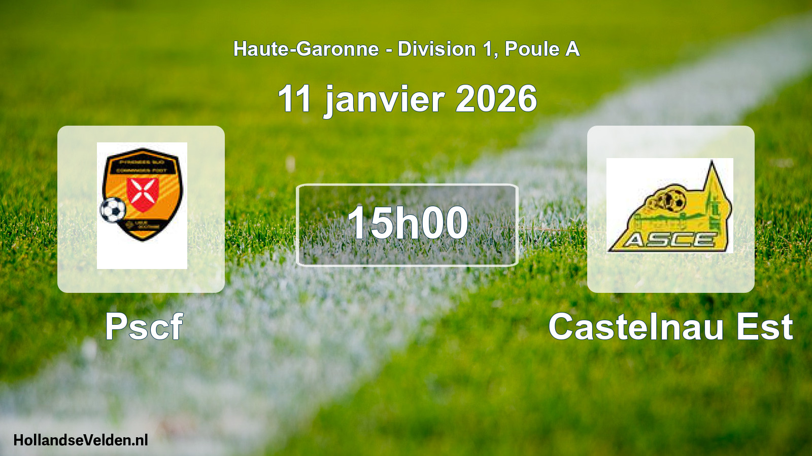 Match programmé: Pscf - Castelnau Est (11 janvier 2026)