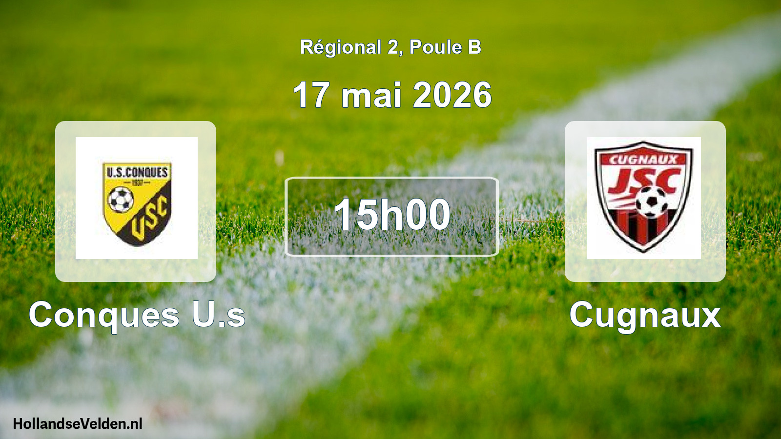 Geplande wedstrijd: Conques U.s - Cugnaux (17 mei 2026)