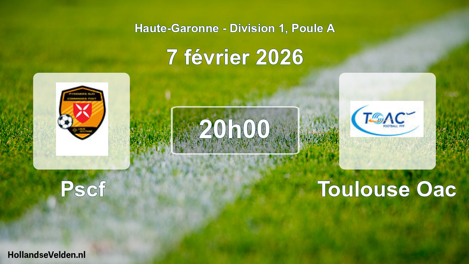 Scheduled Match: Pscf - Toulouse Oac (7 February 2026)