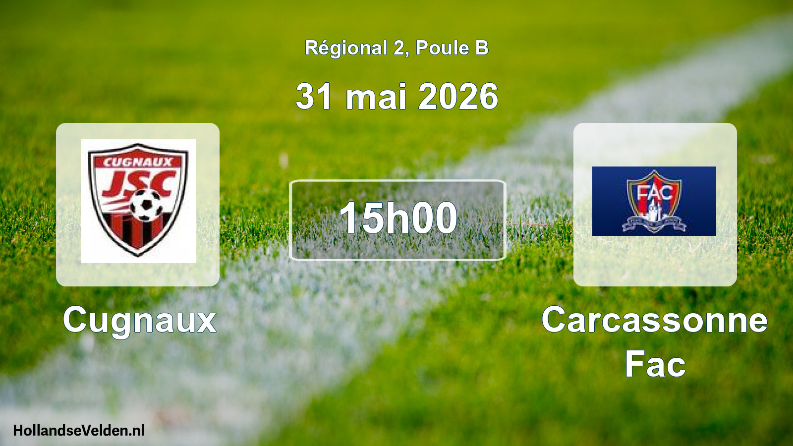 Scheduled Match: Cugnaux - Carcassonne Fac (31 May 2026)