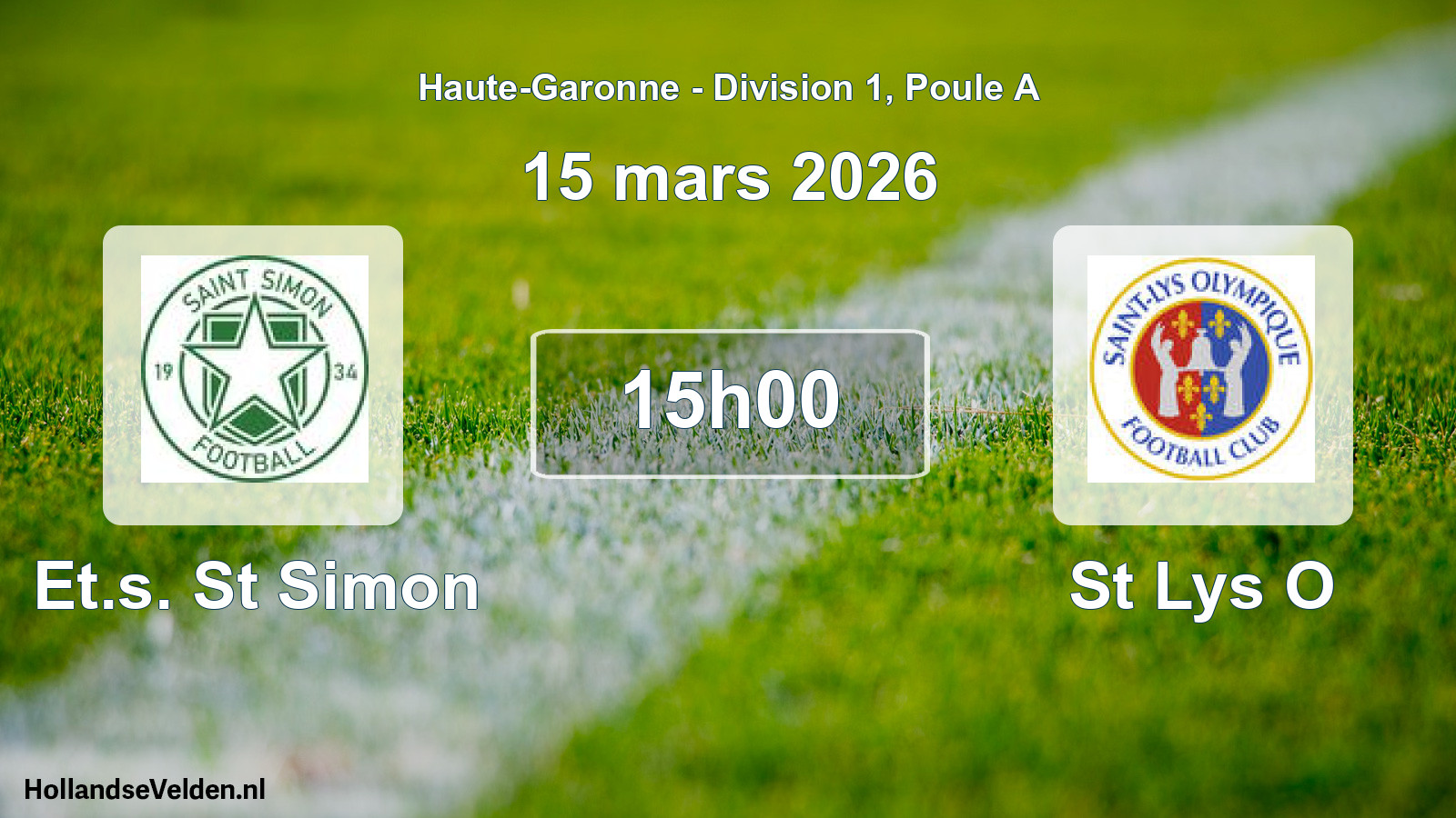 Scheduled Match: Et.s. St Simon - St Lys O (15 March 2026)