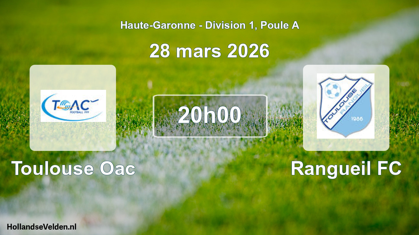 Scheduled Match: Toulouse Oac - Rangueil FC (28 March 2026)