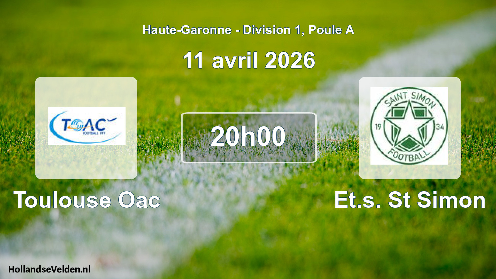 Scheduled Match: Toulouse Oac - Et.s. St Simon (11 April 2026)