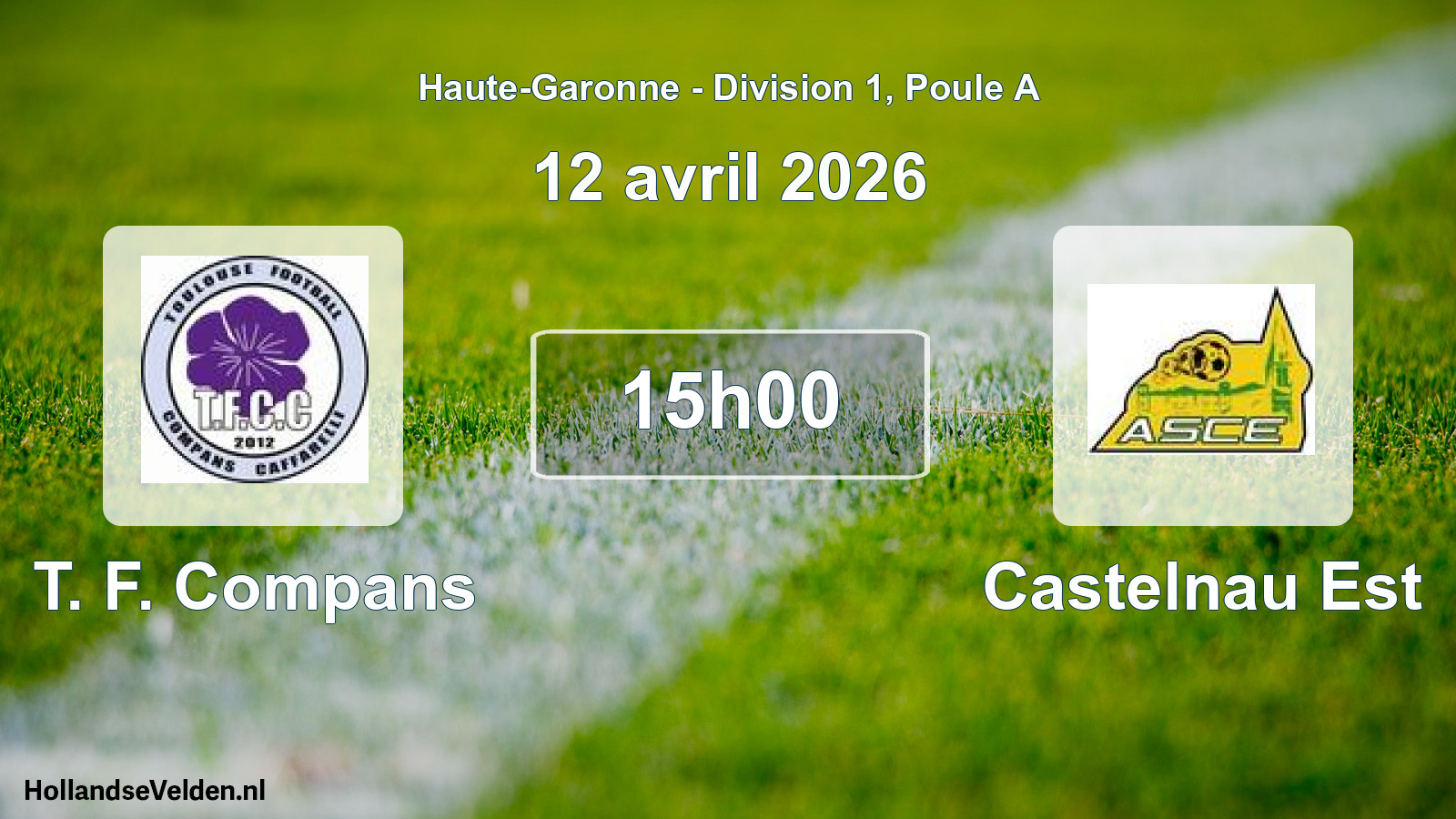 Match programmé: T. F. Compans - Castelnau Est (12 avril 2026)