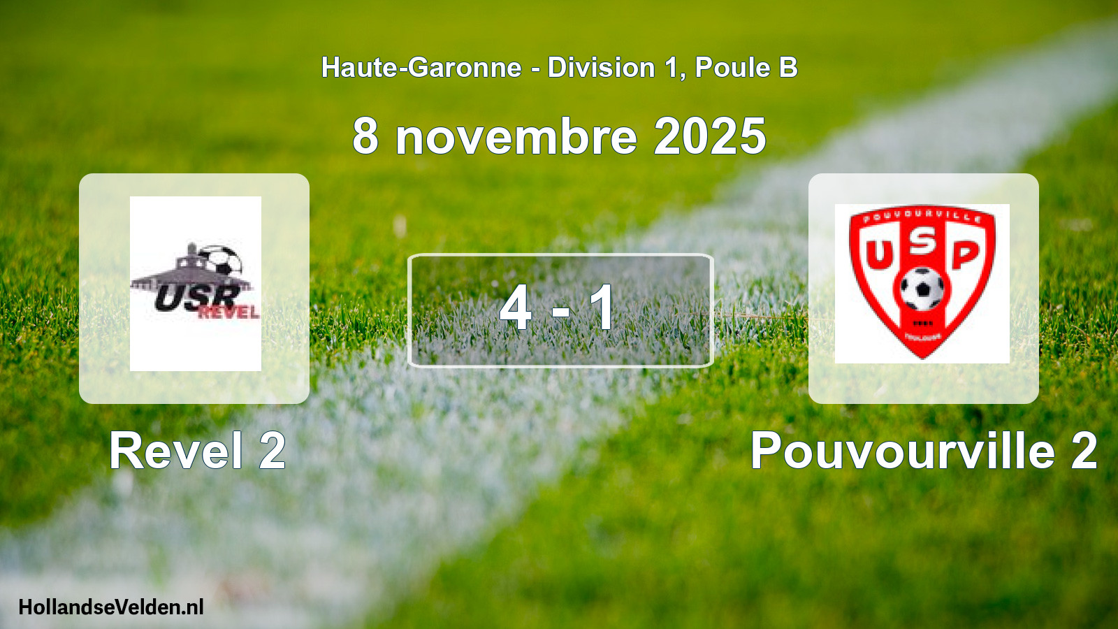 Match joué: Revel 2 - Pouvourville 2 4 - 1 (8 novembre 2025)