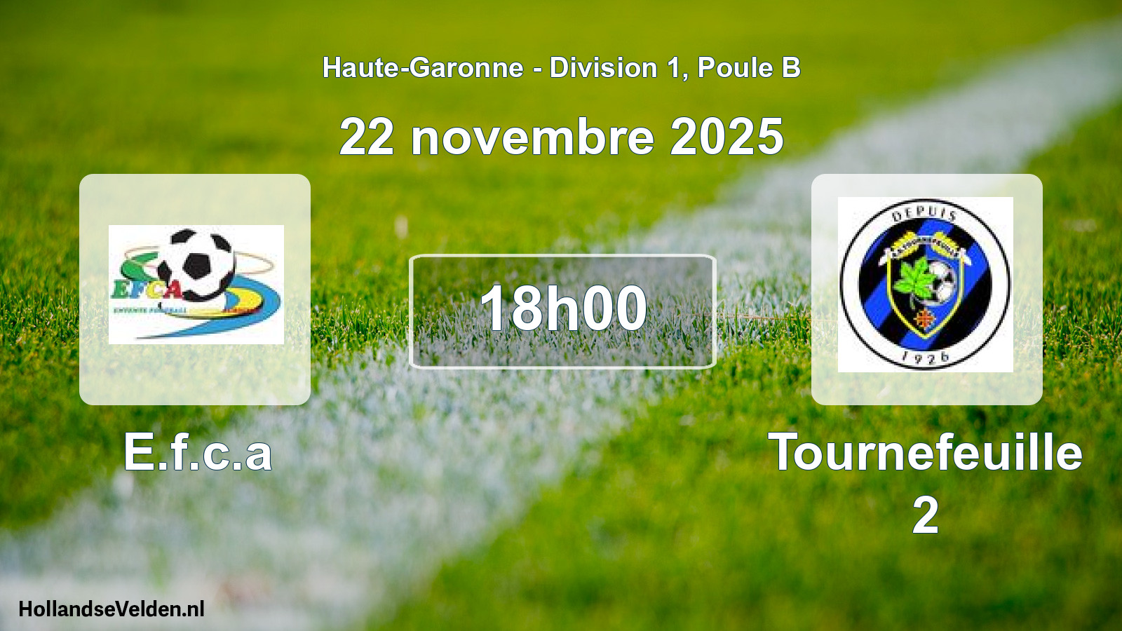 Match programmé: E.f.c.a - Tournefeuille 2 (22 novembre 2025)