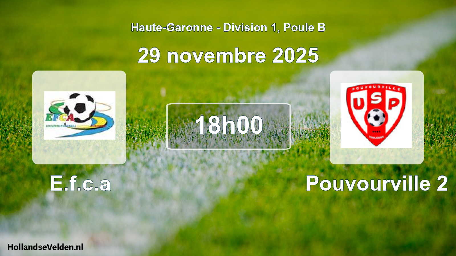 Geplande wedstrijd: E.f.c.a - Pouvourville 2 (29 november 2025)
