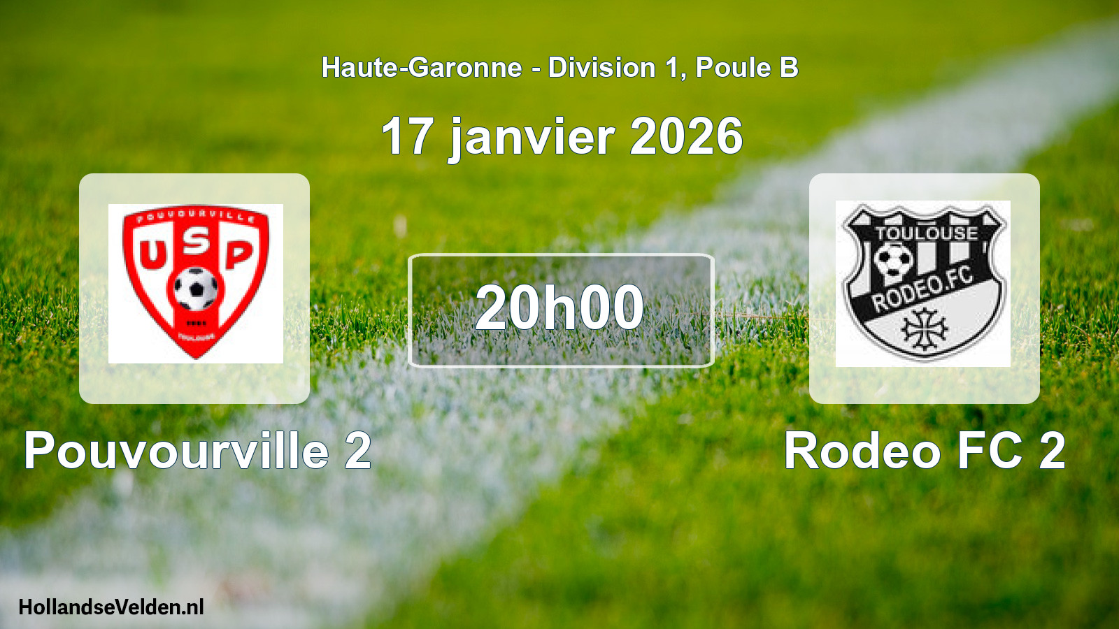 Scheduled Match: Pouvourville 2 - Rodeo FC 2 (17 January 2026)