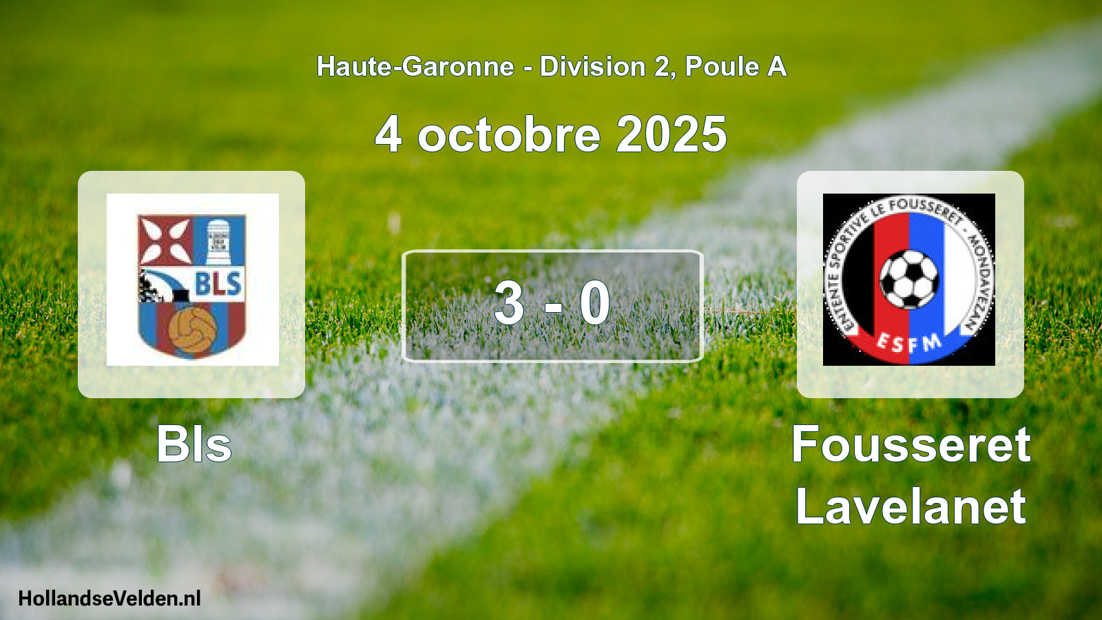 Total number of matches played: Bls - Fousseret Lavelanet 3 - 0 (4 October 2025)
