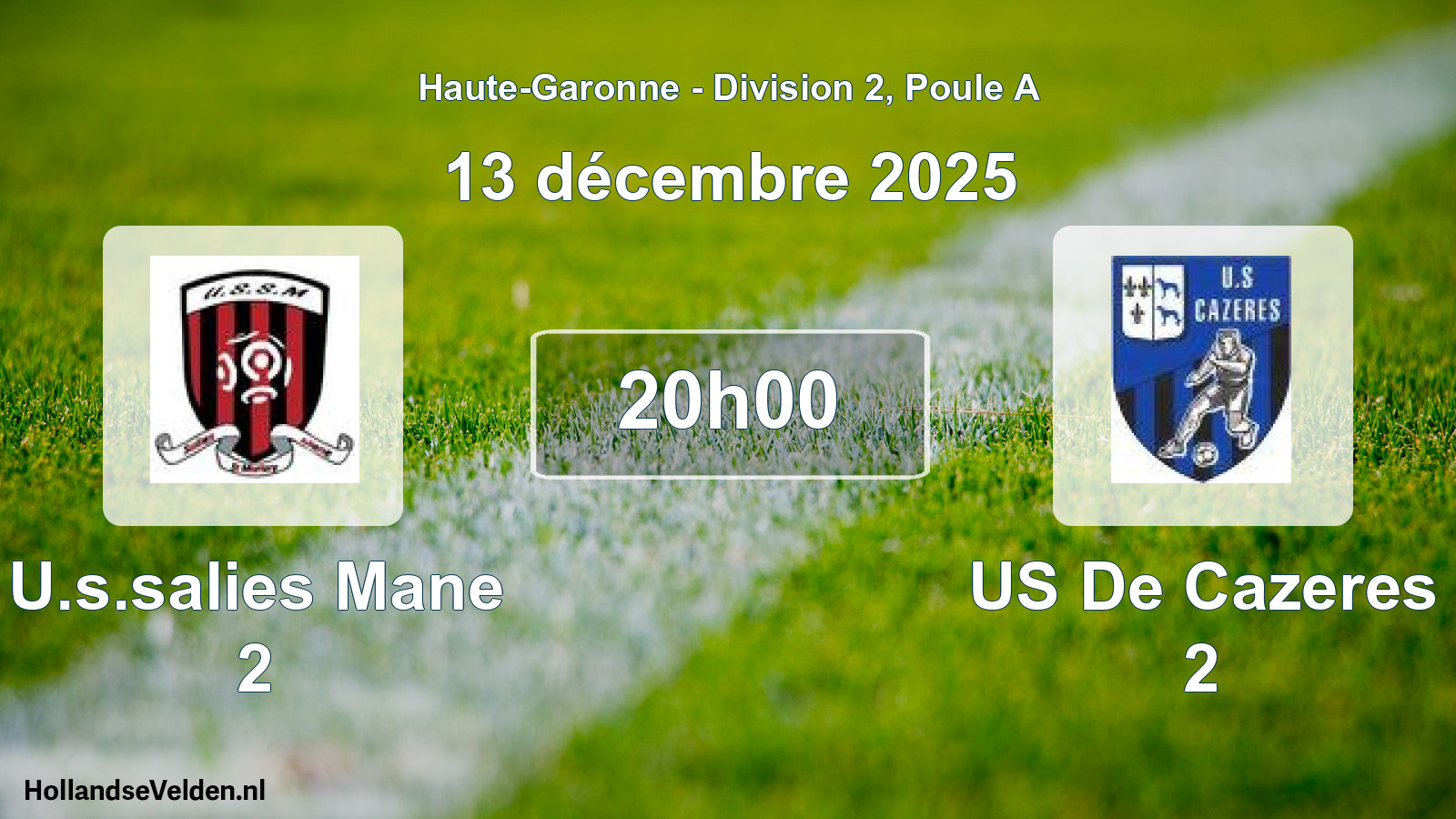 Scheduled Match: U.s.salies Mane 2 - US De Cazeres 2 (8 November 2025)