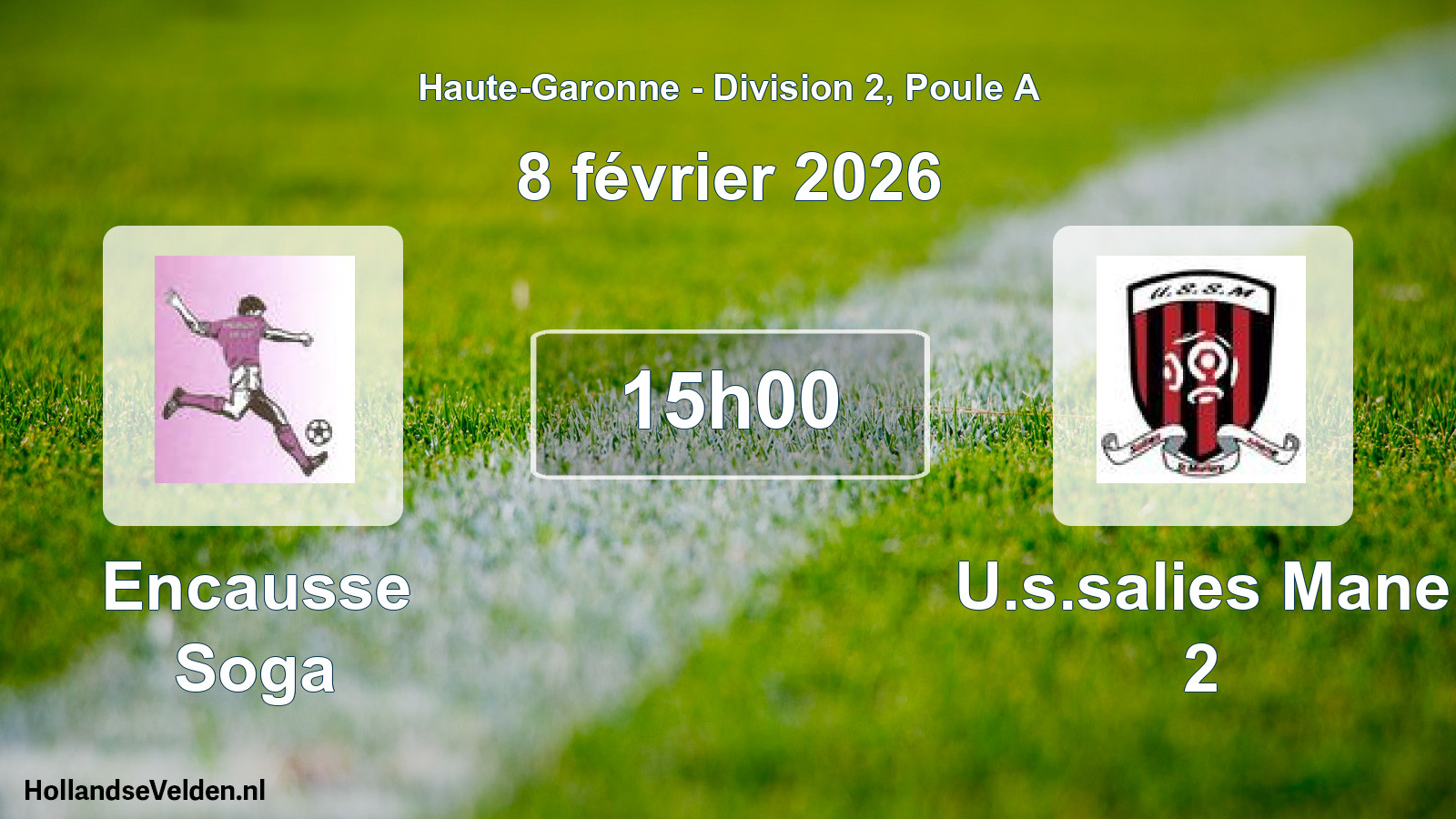 Match programmé: Encausse Soga - U.s.salies Mane 2 (8 février 2026)