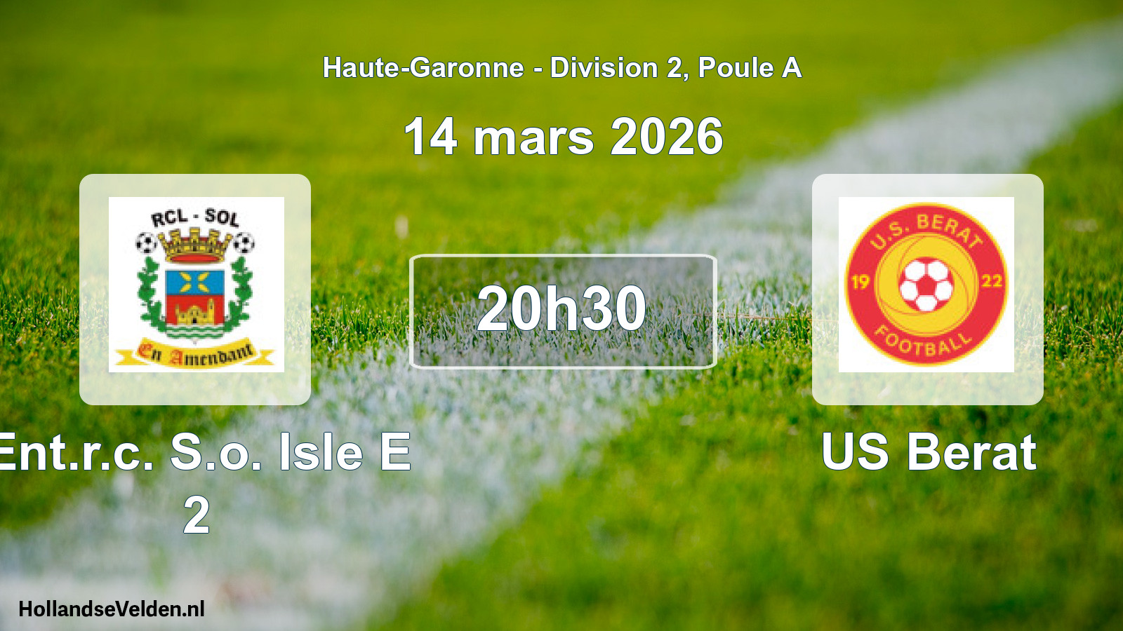 Scheduled Match: Ent.r.c. S.o. Isle E 2 - US Berat (14 March 2026)