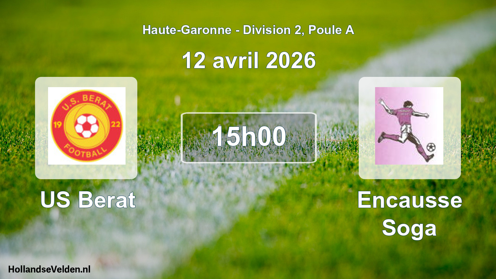 Match programmé: US Berat - Encausse Soga (12 avril 2026)