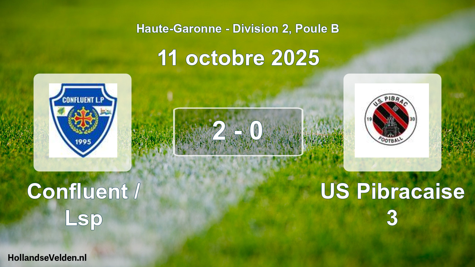 Total number of matches played: Confluent / Lsp - US Pibracaise 3 2 - 0 (11 October 2025)
