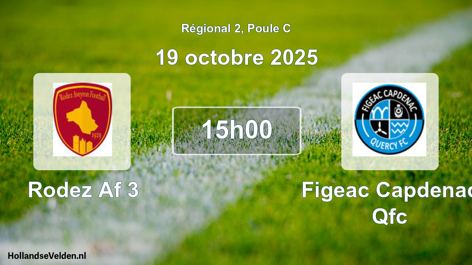 Geplande wedstrijd: Rodez Af 3 - Figeac Capdenac Qfc (19 octobre 2025)