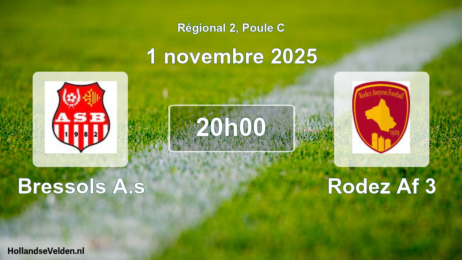 Geplande wedstrijd: Bressols A.s - Rodez Af 3 (1 november 2025)