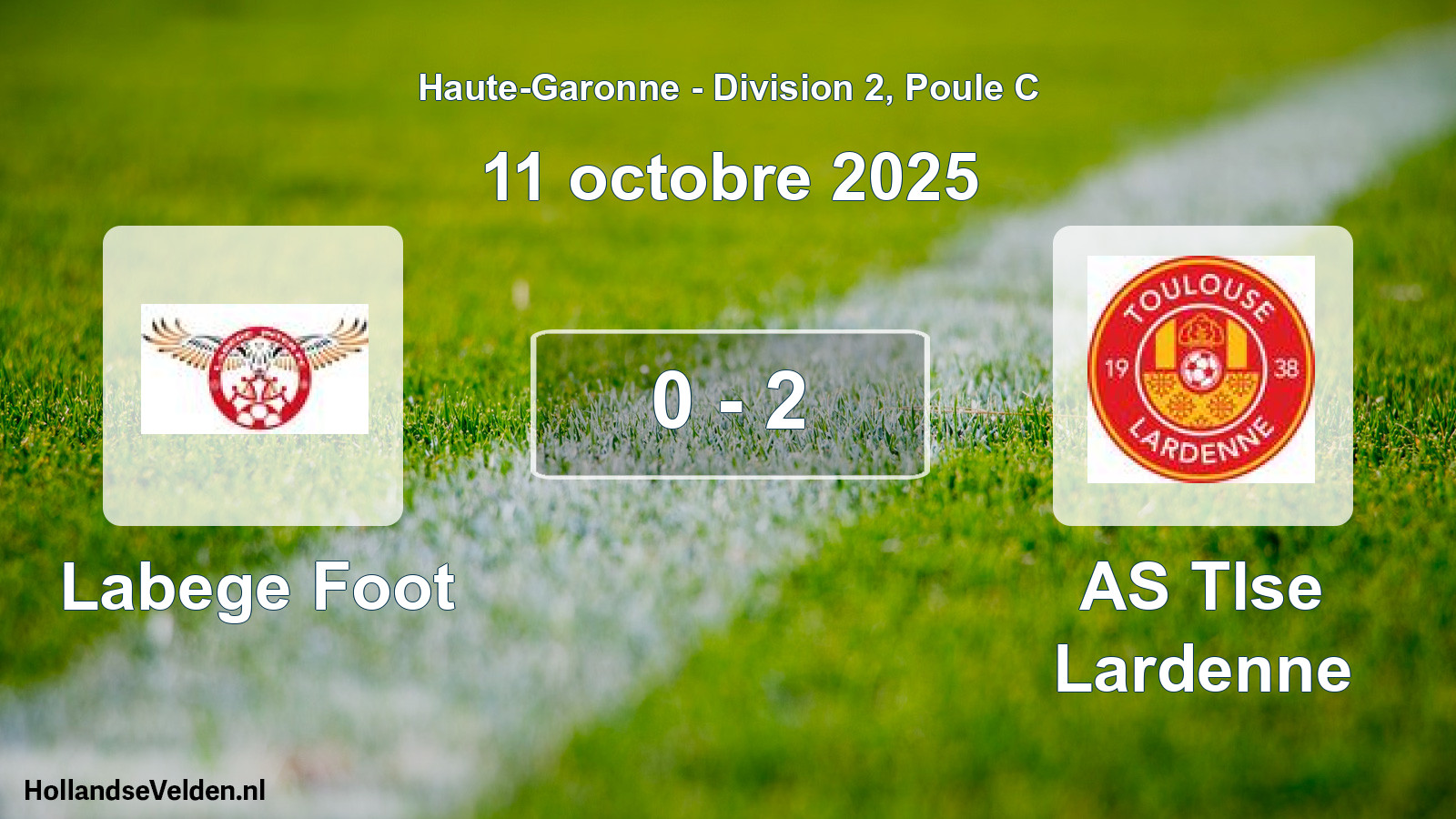 Match joué: Labege Foot - AS Tlse Lardenne 0 - 2 (11 octobre 2025)