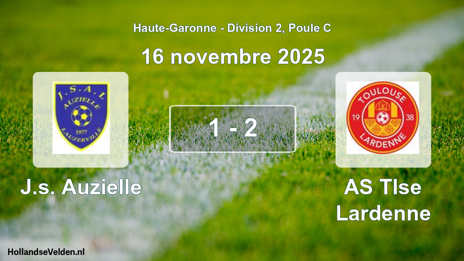 Match joué: J.s. Auzielle - AS Tlse Lardenne 1 - 2 (16 novembre 2025)