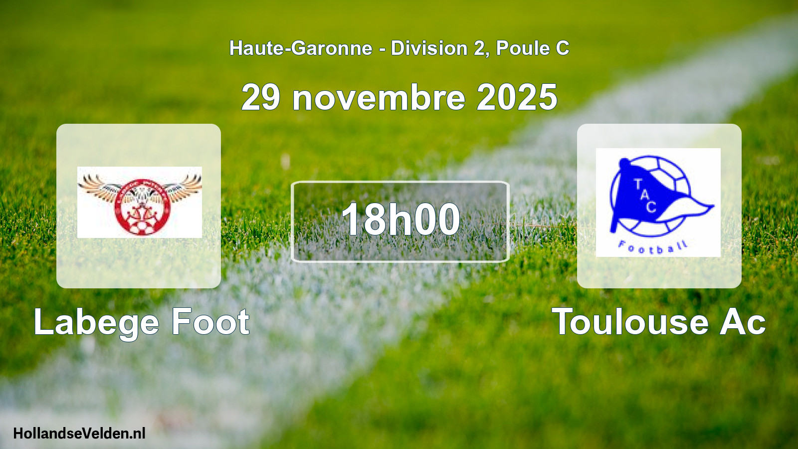 Geplande wedstrijd: Labege Foot - Toulouse Ac (29 november 2025)