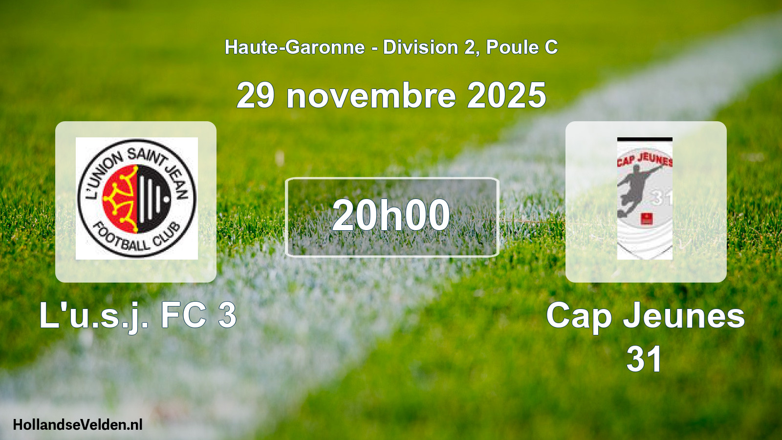 Scheduled Match: L'u.s.j. FC 3 - Cap Jeunes 31 (29 November 2025)