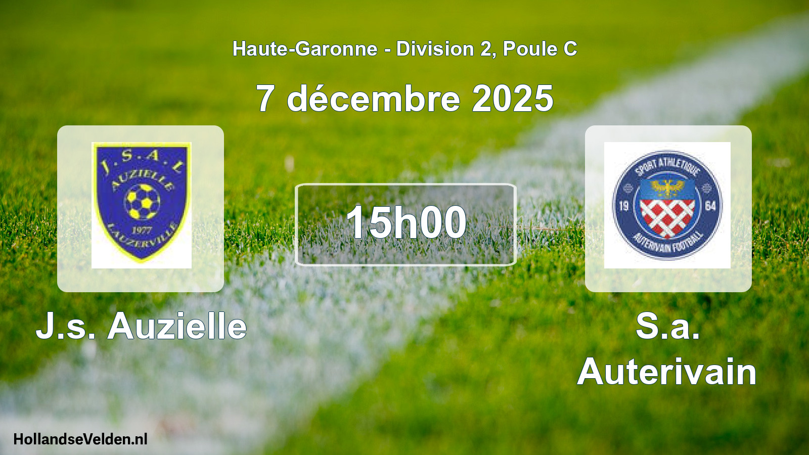 Match programmé: J.s. Auzielle - S.a. Auterivain (7 décembre 2025)