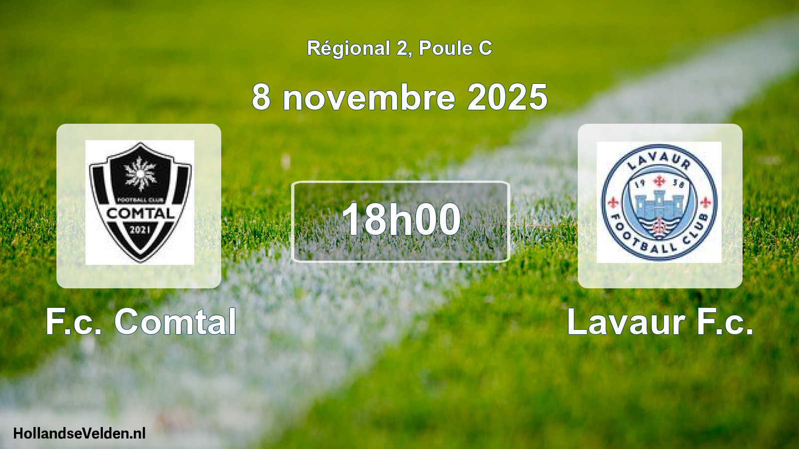 Geplande wedstrijd: F.c. Comtal - Lavaur F.c. (8 novembre 2025)