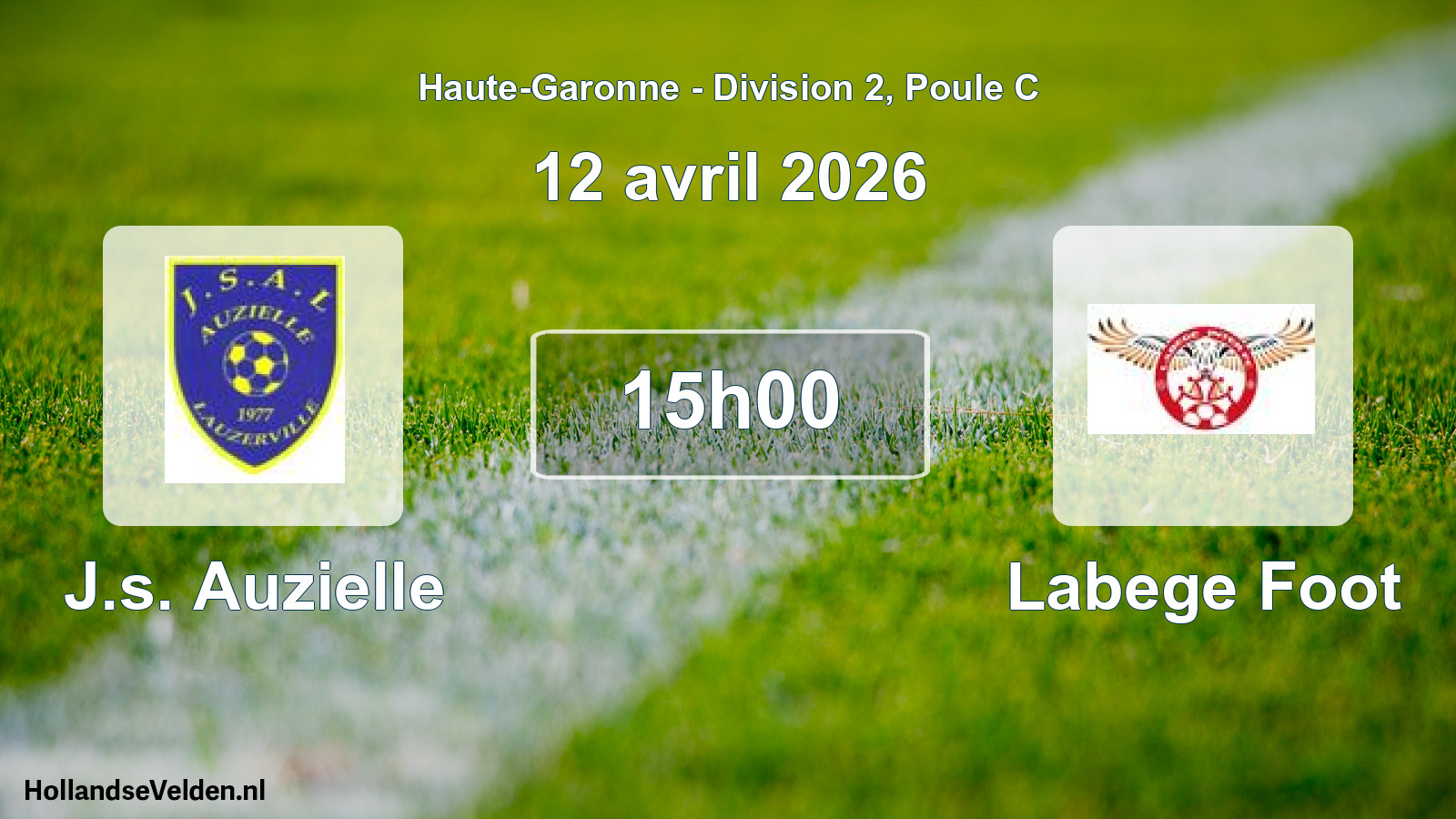 Match programmé: J.s. Auzielle - Labege Foot (12 avril 2026)