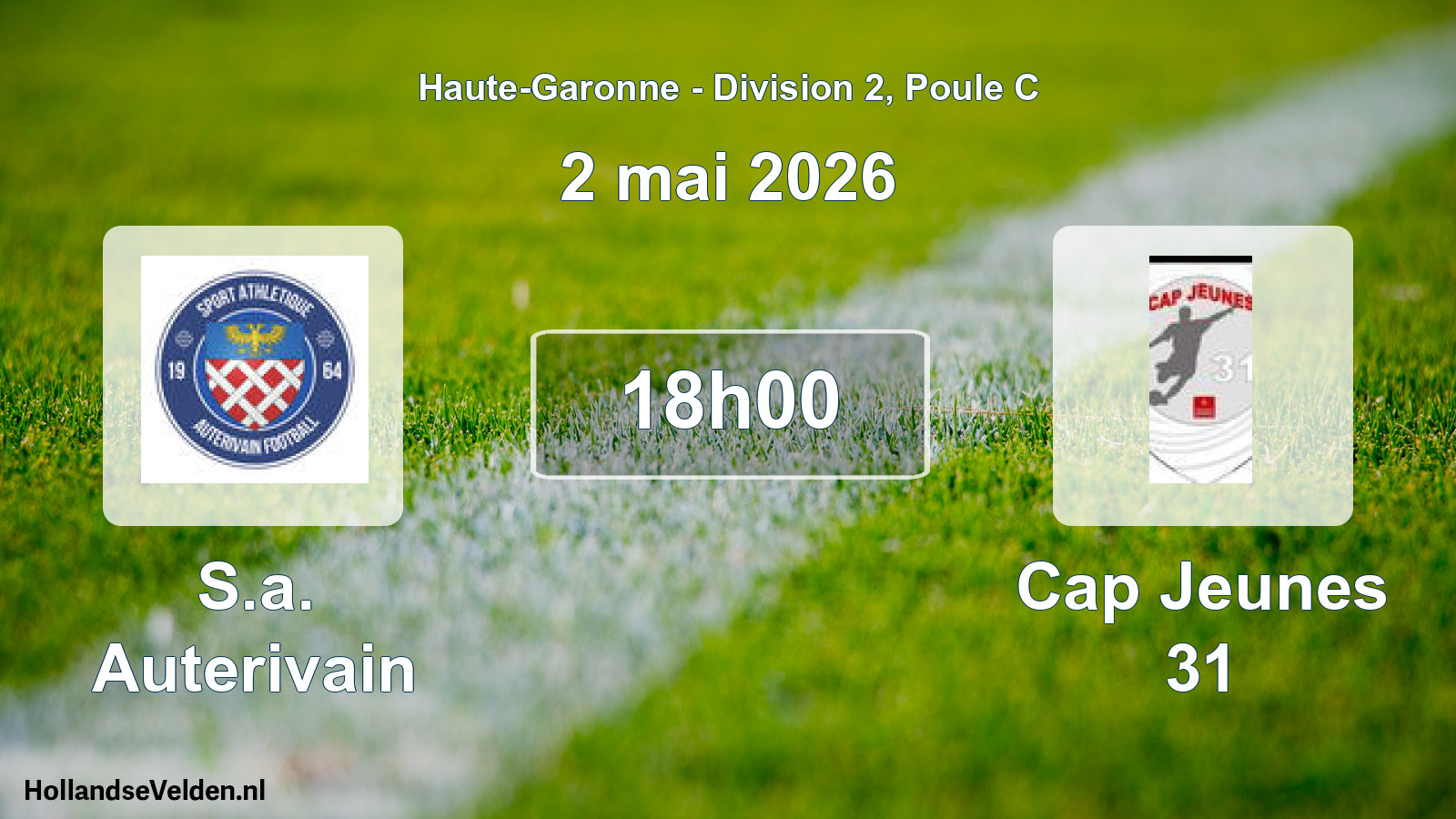 Match programmé: S.a. Auterivain - Cap Jeunes 31 (2 mai 2026)