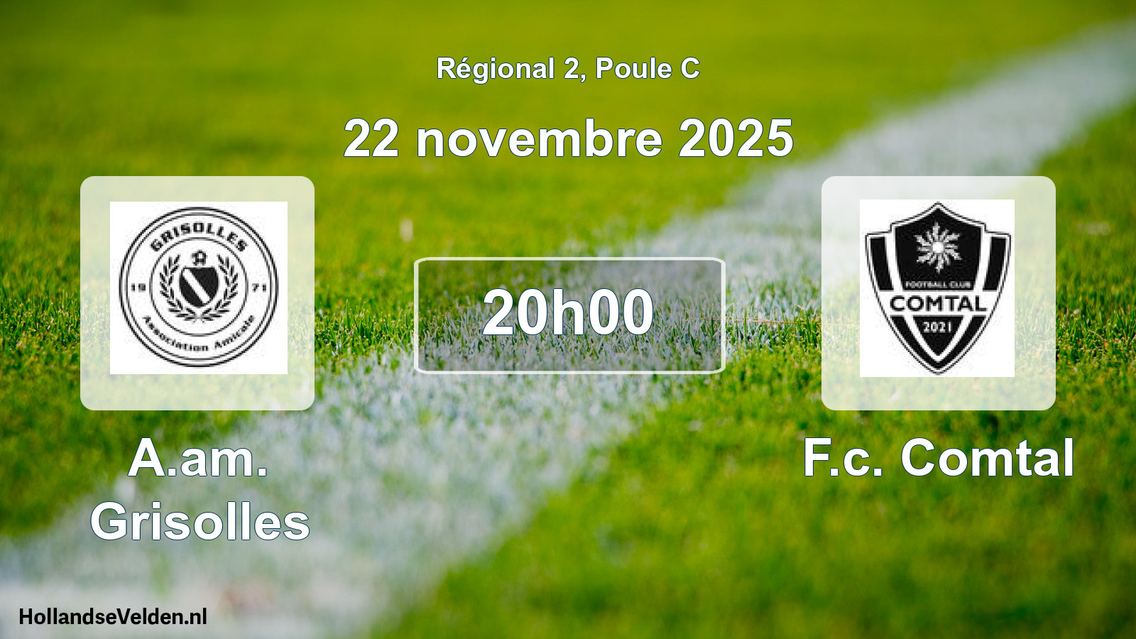 Geplande wedstrijd: A.am. Grisolles - F.c. Comtal (22 novembre 2025)