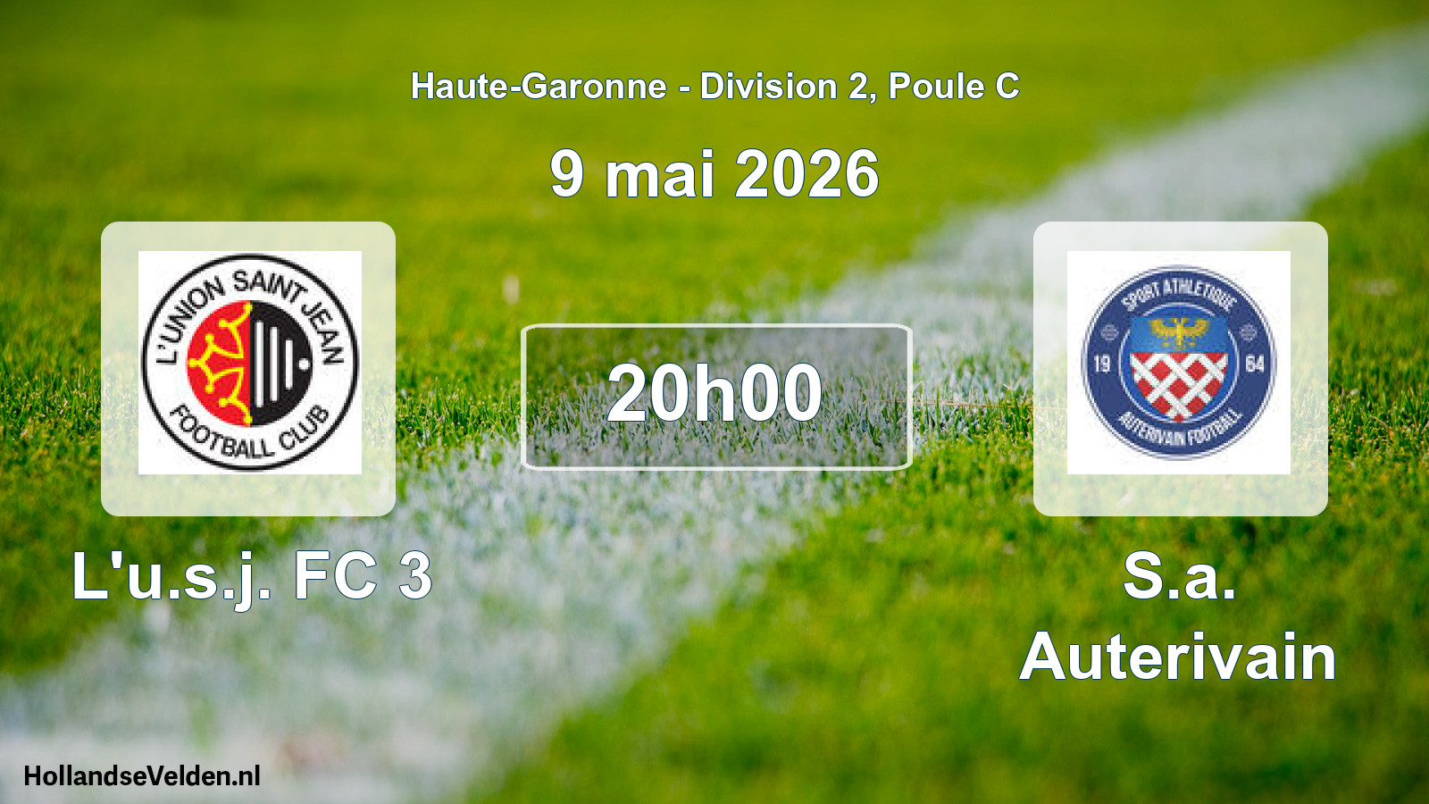 Match programmé: L'u.s.j. FC 3 - S.a. Auterivain (9 mai 2026)