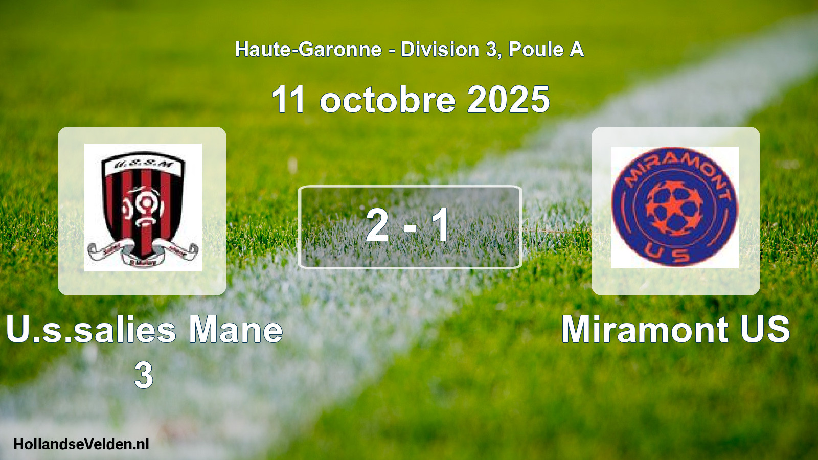 Total number of matches played: U.s.salies Mane 3 - Miramont US 2 - 1 (11 October 2025)